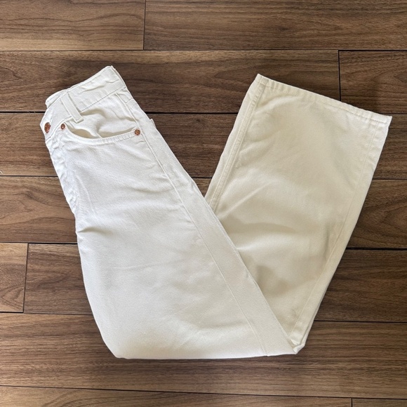 Bite Studios W24 L30 | White Wide Leg High Waist Denim Jeans - Picture 11 of 11